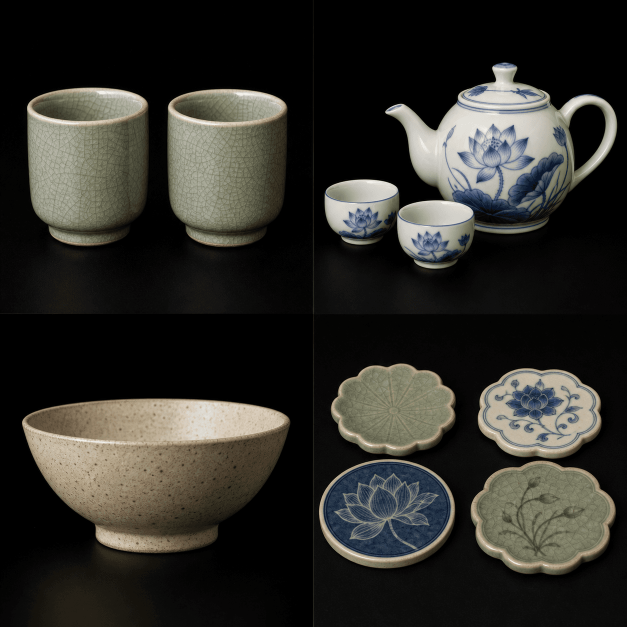 A selection of custom Vietnamese ceramic products